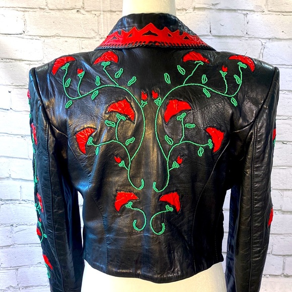 Renegade Ren Ellis Vintage Black Leather Jacket SZ 8 - Picture 6 of 11